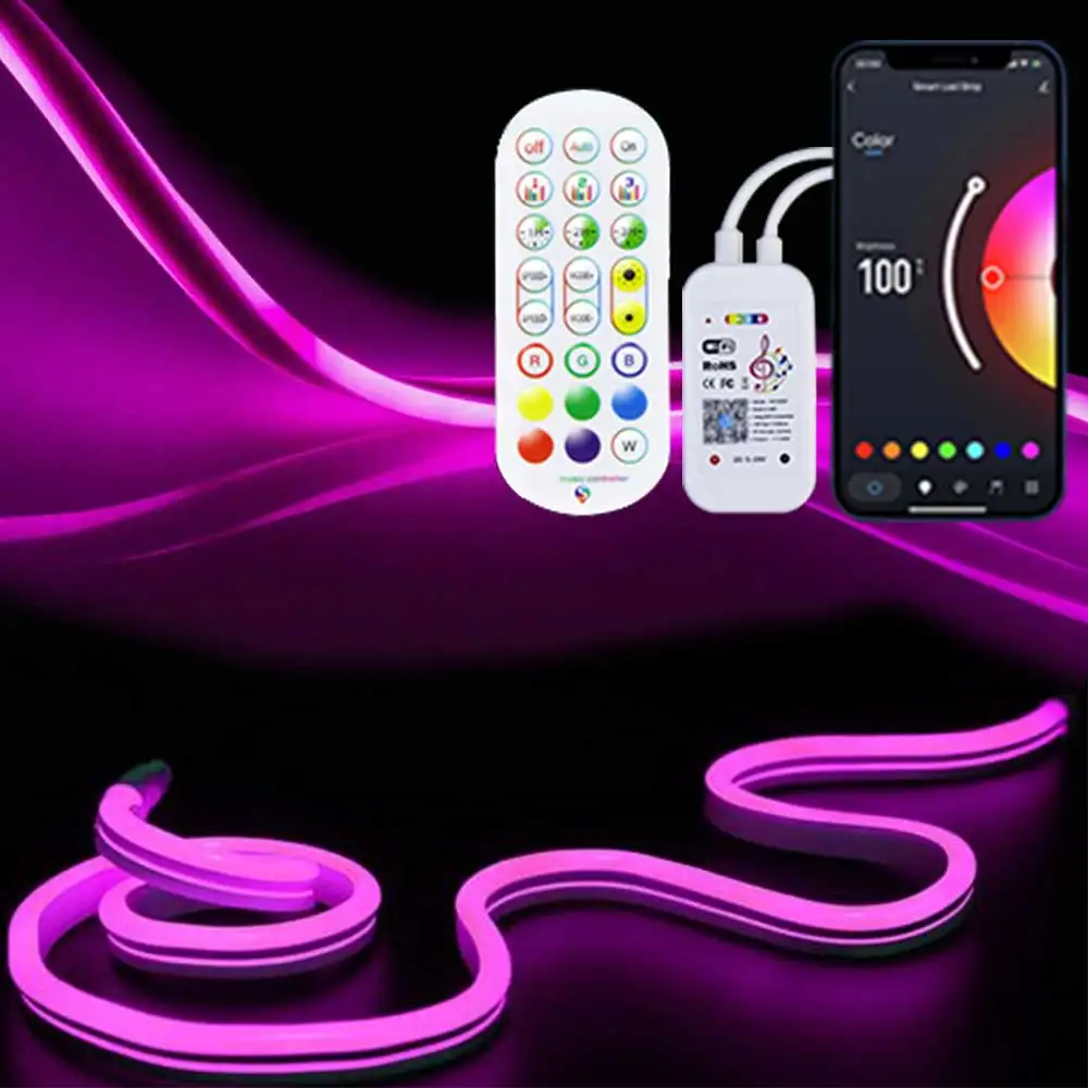 TUYA LED Neon Strip Light RGB WIFI 16Colors DIY Light 3m 5m Smart LED Waterproof Flexible Light Strip APP Work With Alexa