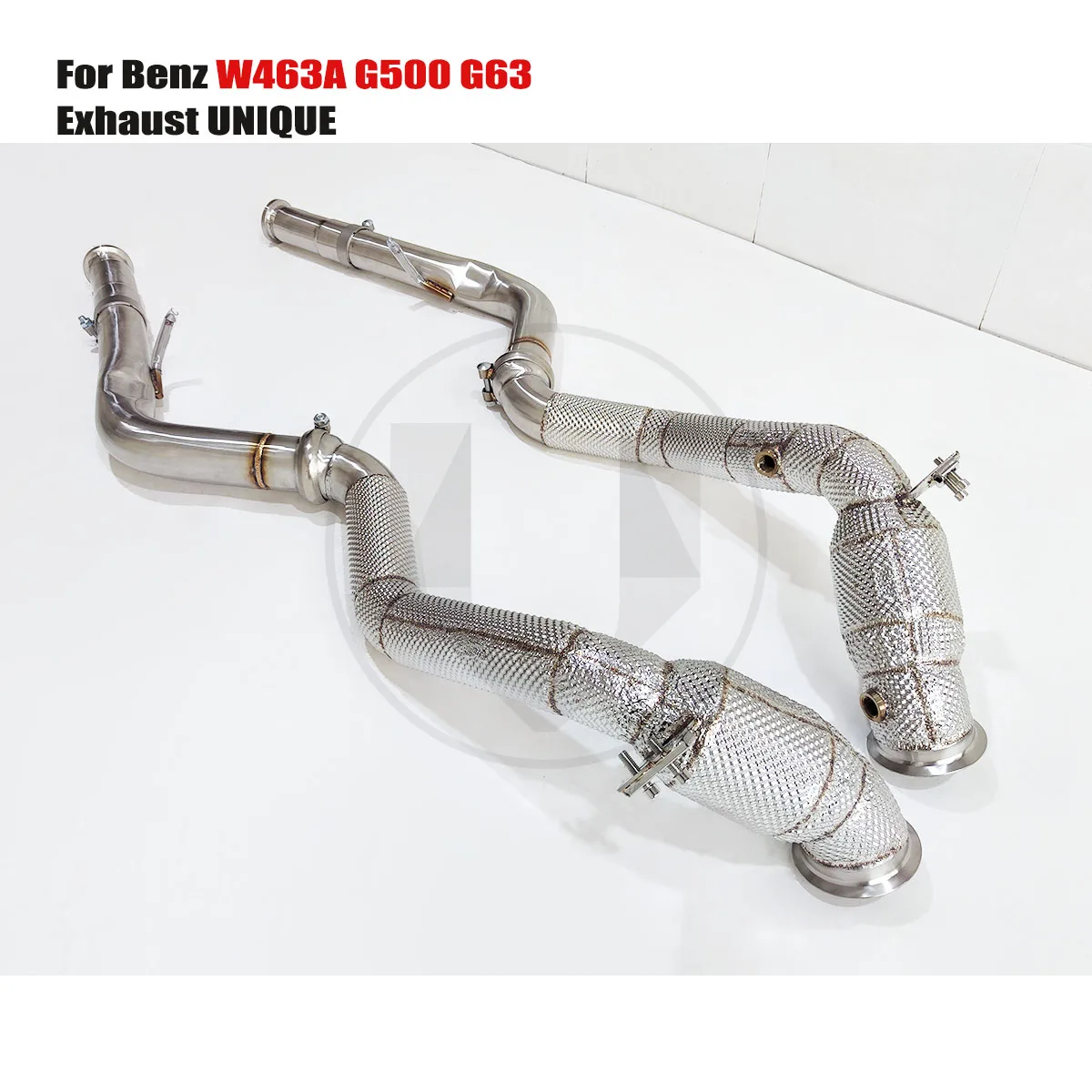 

UNIQUE suitable for Benz W463A G500 G63 T304 Stainless Steel high performance straight-through without opf exhaust downpipe