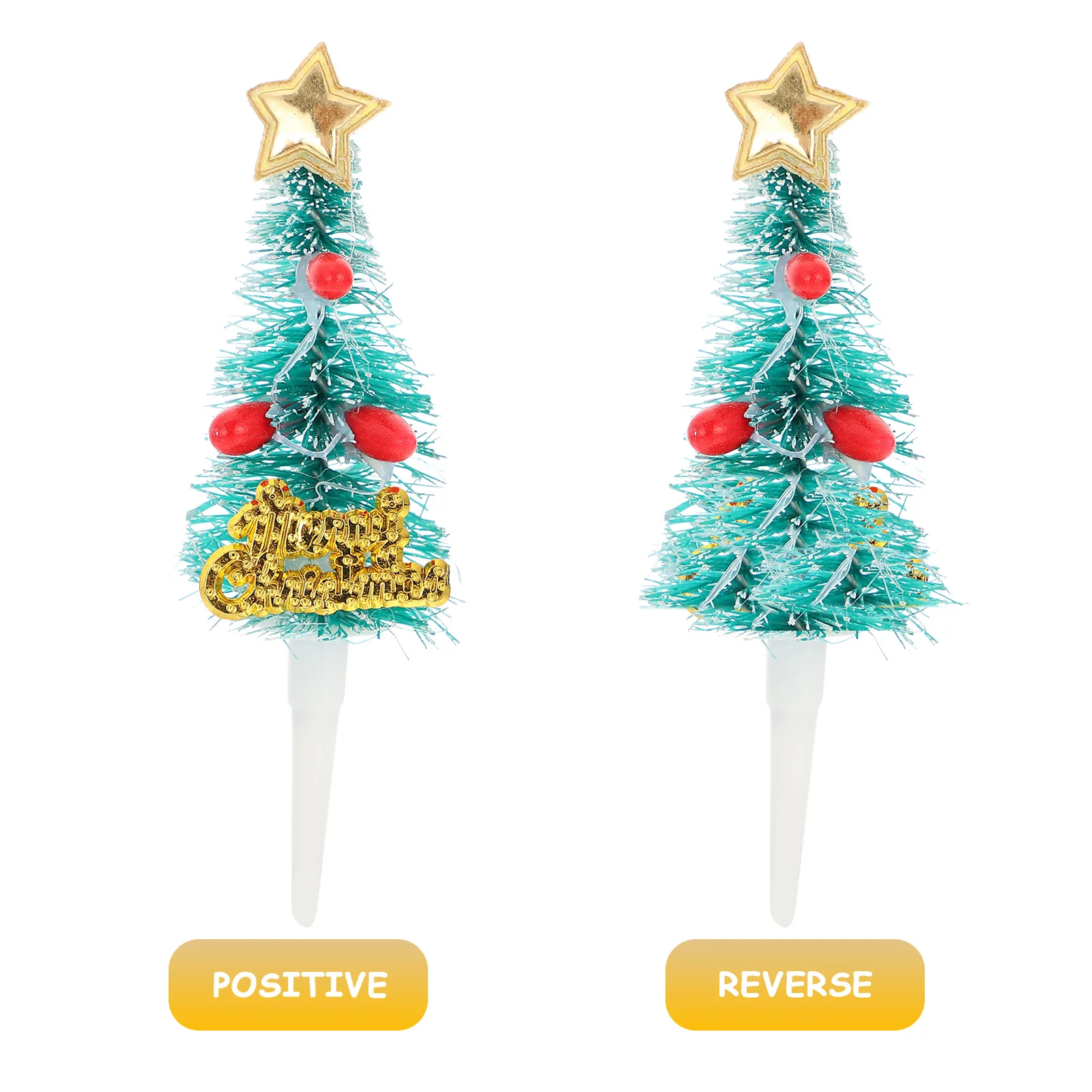 

30 Pcs Christmas Decorations Cake Insert Cupcake Ornament Toppers Picks Hat Tree