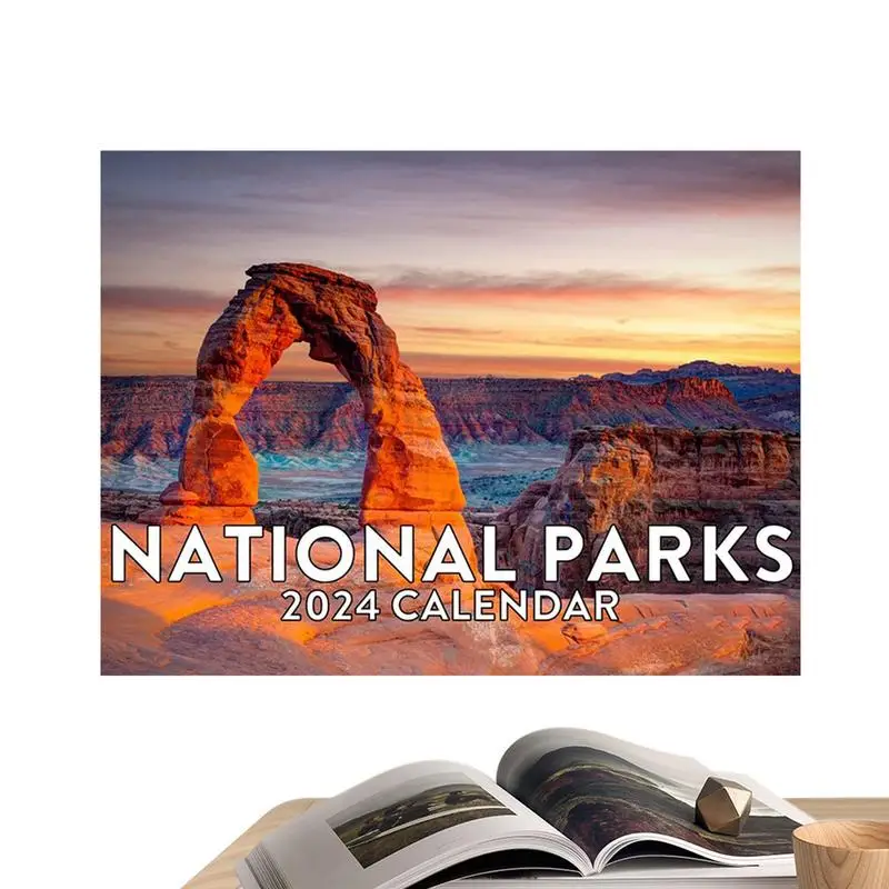 12-monatiger Natur kalender 2024 Nationalparks Wandkalender Geschenke monatlicher Wandkalender mit schönen szenischen Fotos von Amerika