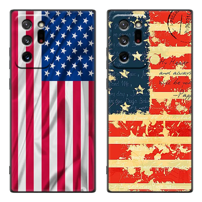 American USA Flag Case For Samsung Galaxy M14 M54 M53 M34 M33 M52 M51 M32 M11 M12 M13 M21 M23 M30S Note 10 Lite Plus 20 Ultra 5G