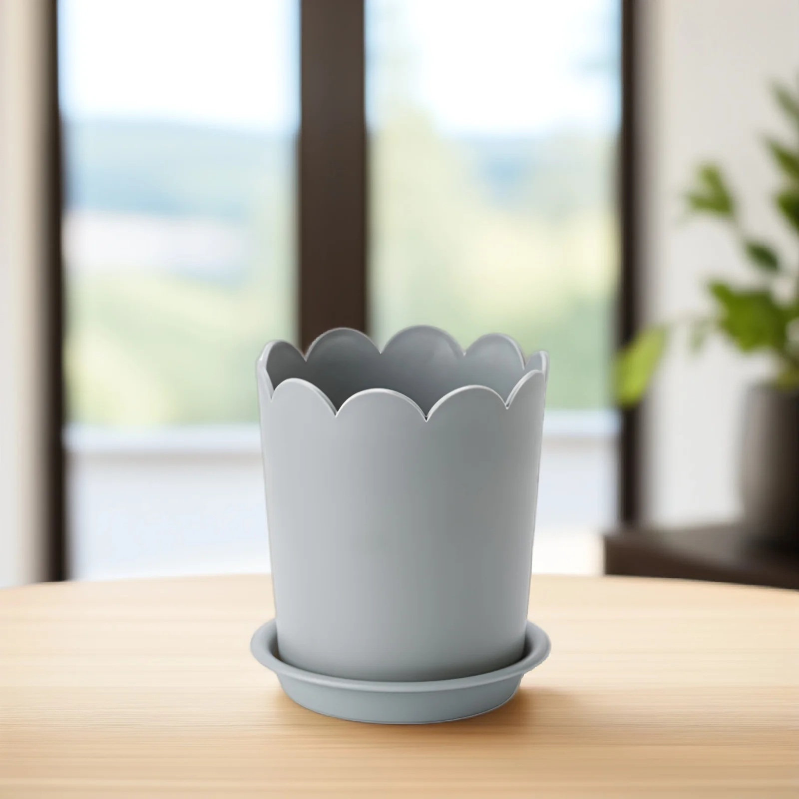 

10 Sets Thickened Flower Pot Green Plant Containers Nursery Petal Moist Plastic Garden Pots Easy to Clean Flowerpots