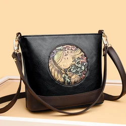 2024 Retro Fashion Designer Bag Ladies Handbags and Purse High Quality Soft Leather Shoulder Messenger Bags for Women Sac A Main