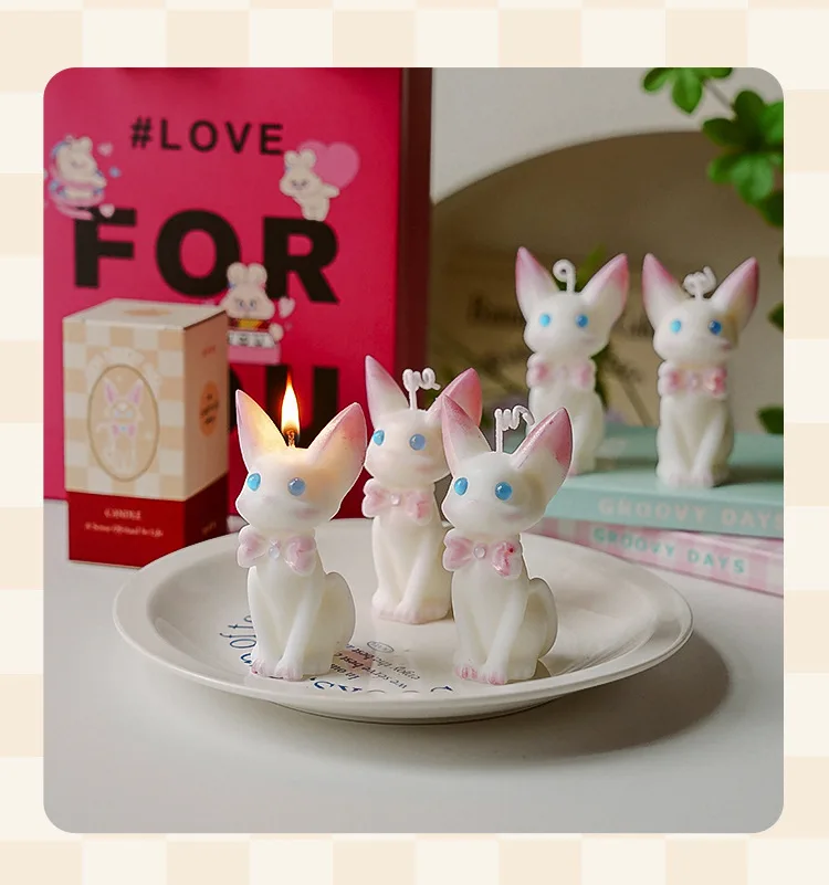 1 Handmade creative advanced sense animal modeling candle fragrance atmosphere with hand ceremony simulation cat scented candle