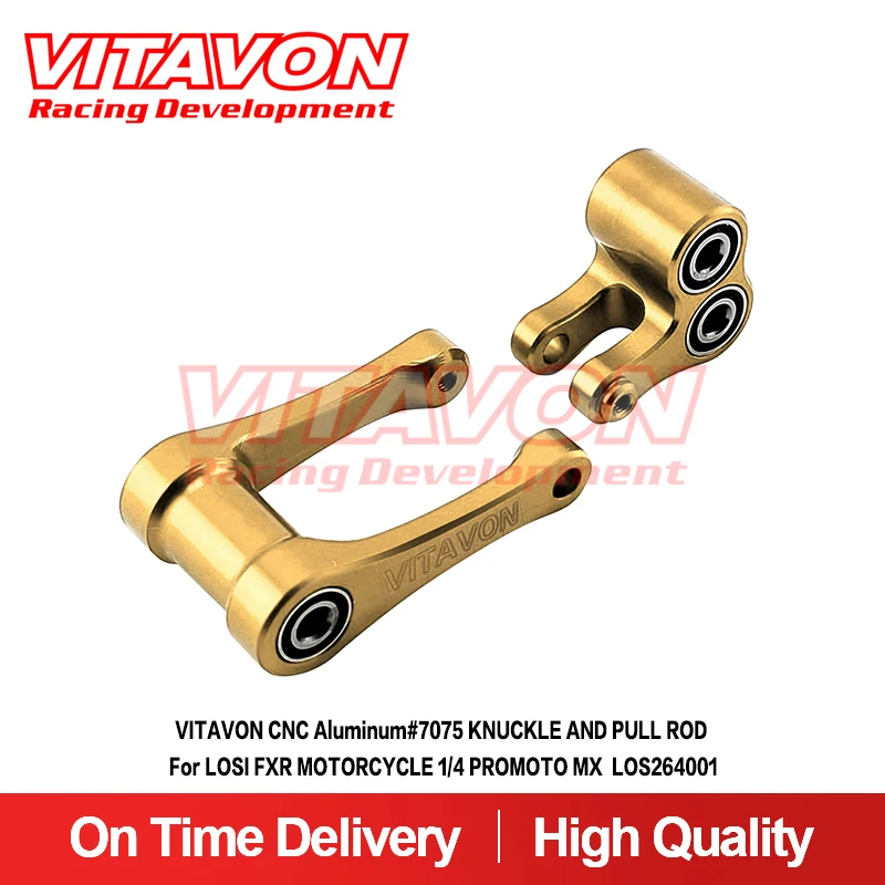 VITAVON CNC Aluminum#7075 KNUCKLE AND PULL ROD For LOSI FXR MOTORCYCLE 1/4 PROMOTO MX LOS264001