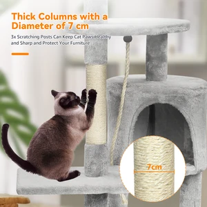 Passerscat Cat Tree Cat Tower Dengan Mainan Untuk Kucing Dalam Ruangan Bertingkat Dengan Tiang Garukan Rumah Kucing Kondominium Nyaman Tempat Bertengger Empuk 12 kastil kucing dengan penjualan terbaik - №