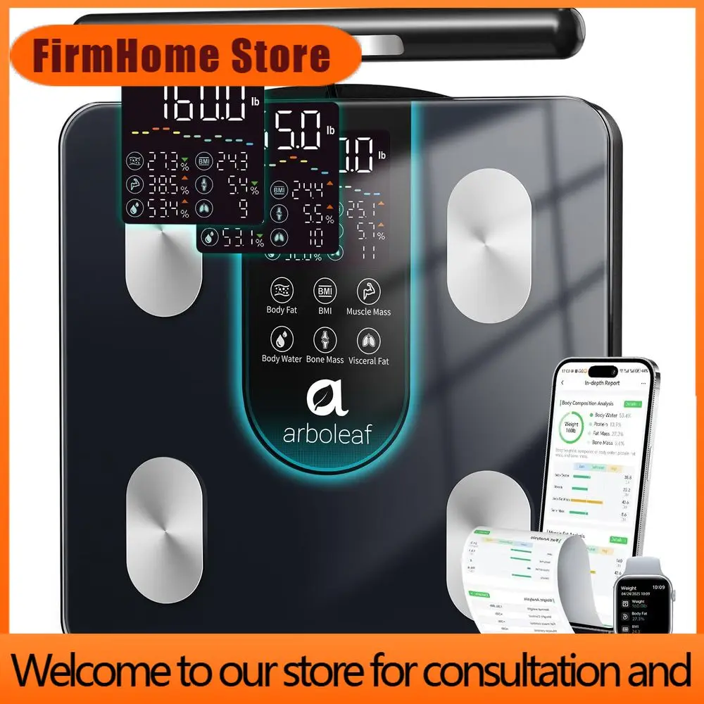 FirmHome StoreAdvanced 8-Electrode BIA Scale: Body Composition, Muscle Mass, 50+ Health Metrics With App