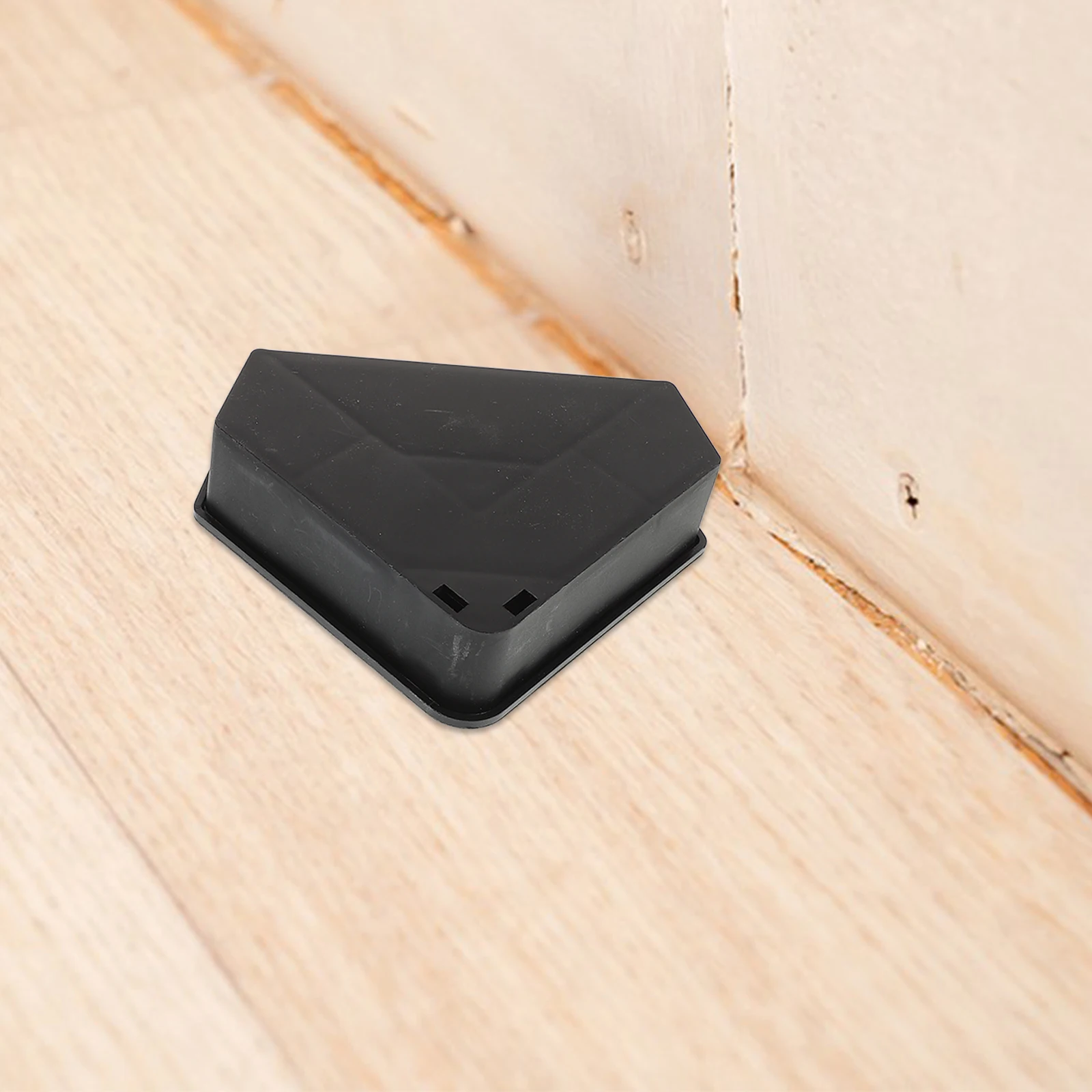 

6 Pcs Triangle Box Set Mice Baits Boxes Station for Outdoor Indoor with Key Black
