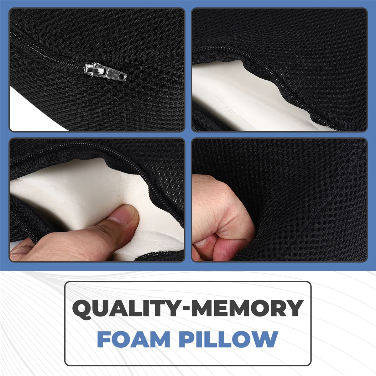 New Orthopedic Pillow Seat Cushion-Non-Slip Memory Foam Coccyx Cushion for Tailbone Pain-Office Chair Car Seat