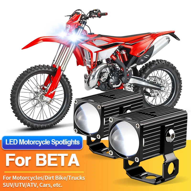 

1/2PC LED Motorcycles Headlight White Light Spotlight Truck Car SUV ATV 12V for BETA RR-Race Edition 300 390 480 200 250 350 430