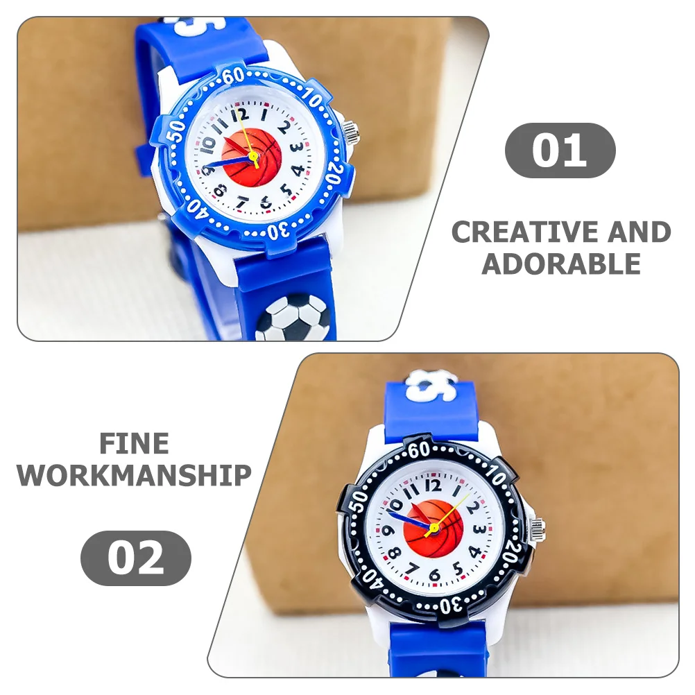

Boys Sports Theme Wrist Watch Basketball Pattern Digital Cartoon Kids Adjustable Children Time Reading Watch Cartoon Wristwatch