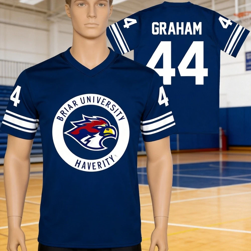 Summer Men's Women's Off Campus Briar University Jersey Graham 44 DI LAURENTIS 66 Tucker 46 V-neck Short Sleeve T-shirt Homme