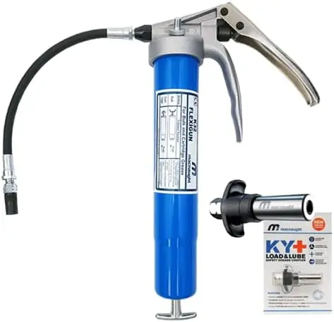 Pistol Grip Grease Gun with 10 Year Performance Warranty. Includes Our Patented KYPLUS® Locking Grease Coupler (Locks on Tight,