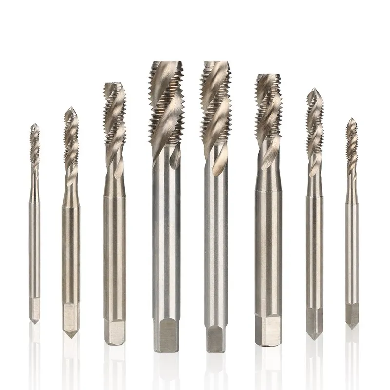 XCAN DIN371 Machine Tap Reinforced Shank M3/M4/M5/M6/M8/M10/M12/M14 Spiral Groove Metric Screw Tap Thread Tap Drill Hand Tools