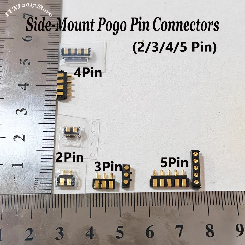 1/2PCS Horizontaler SMT-Pogo-Pin-Steckverbinder 2/3/4/5Pin federbelastete Ladekontakte für elektronische Geräte