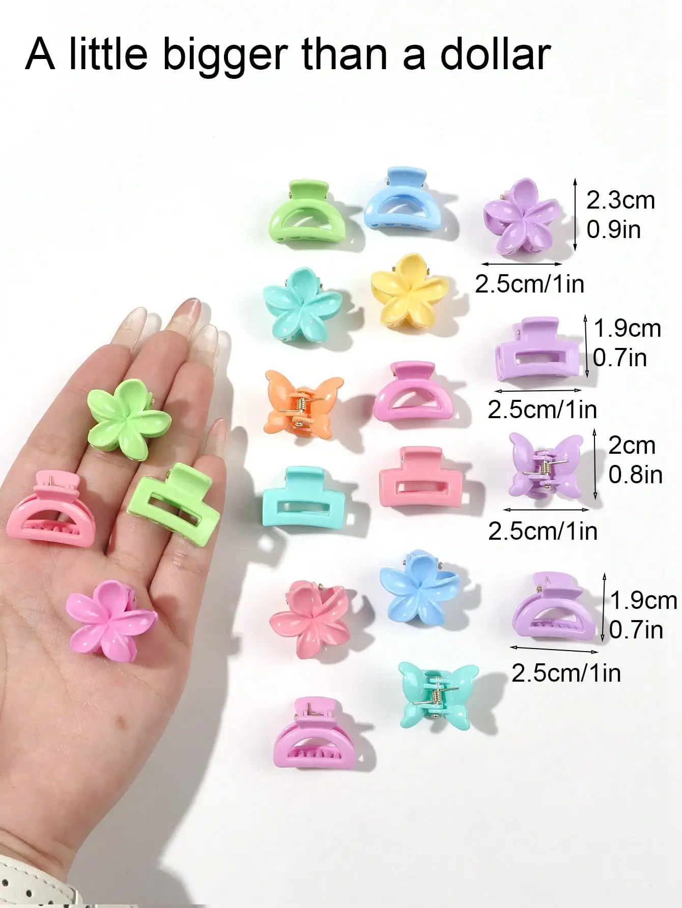 40 Stück langlebige Mini-Haarklammern, ideal für Kinder und Erwachsene, zur Haarstyling-Dekoration, zum Befestigen von Ponyfransen, mit starkem Halt, Multifunktions-Klemmklammern – Detail 20