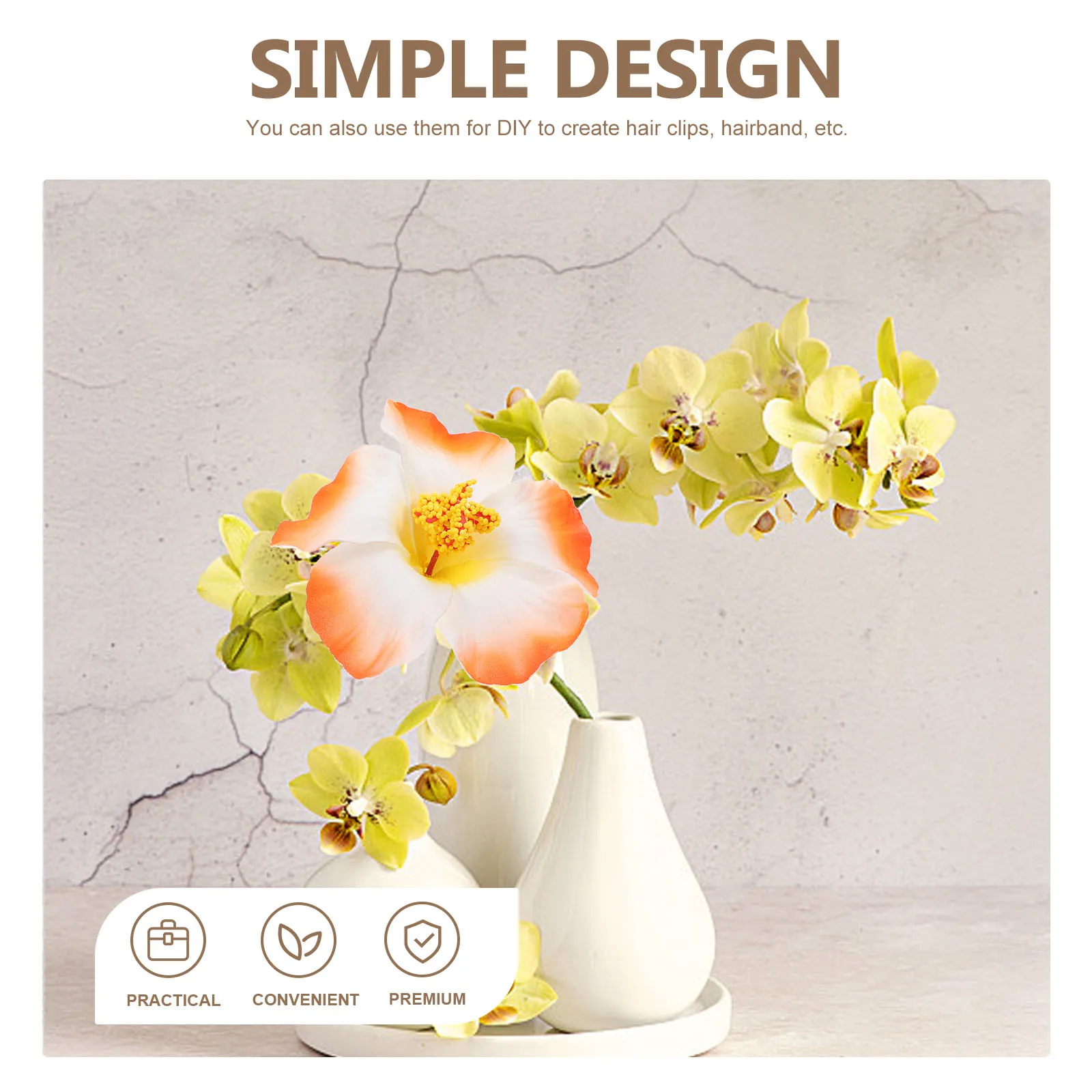 

1 pc Hibiscus Flowers Hawaiian Artificial Flowers For Decoration Party Favors Wedding Home Festival Island Theme Props Travel