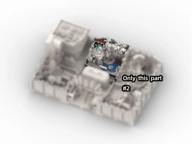 Zoo Arctic MOC Modulares Tierziegel-Set, Straßenansichtmodell, Stadtszene, Gebäude, Blöcke, Kit, DIY Eisbär, Lebensraumspielzeug für Kinder