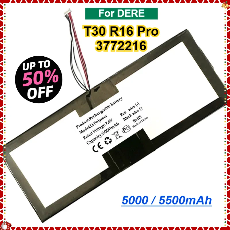 New High-Capacity 5000/5500mAh Laptop Battery for DERE T30 R16 Pro 3772216 Replacement Notebook Li-Polymer Batteries