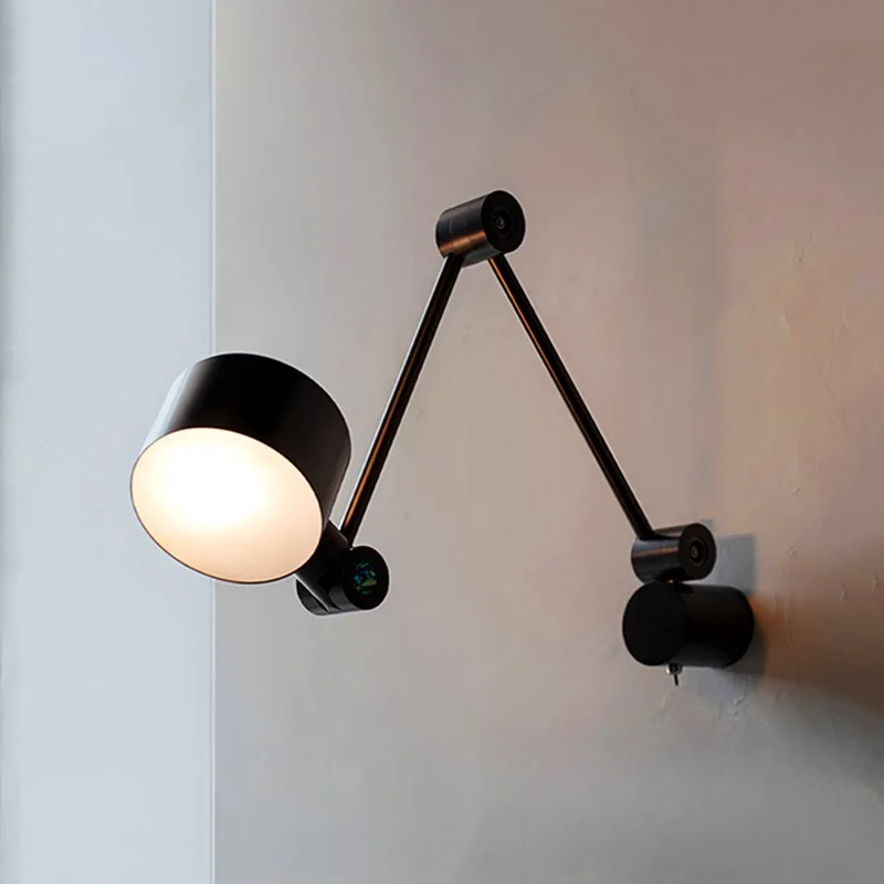 Bauhaus Retro Metal LED Wall Lamps Modern Minimalist Background Lights Living Room Bedroom Study