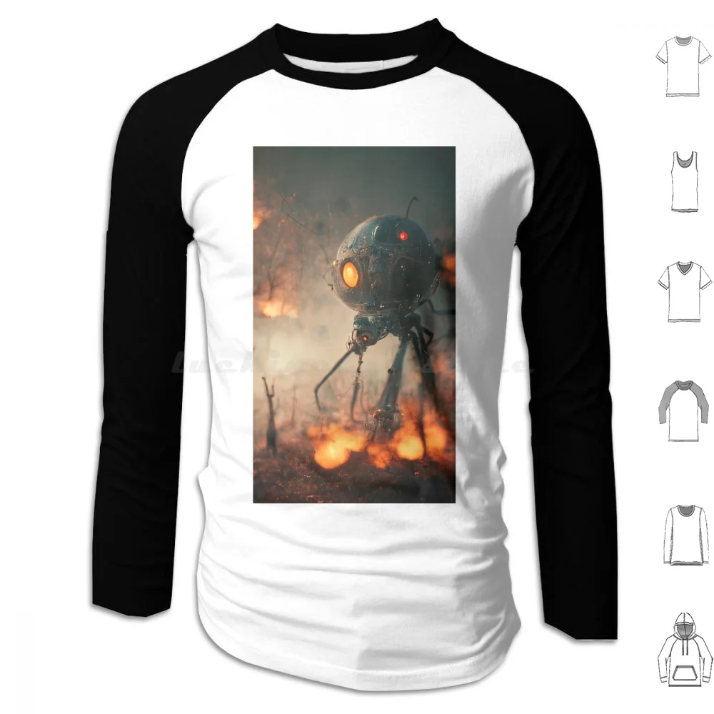 Invasion War On Earth-Looking For Survivors-Hoodies Long Sleeve Seth Branch War Space Earth Invasion World Retro