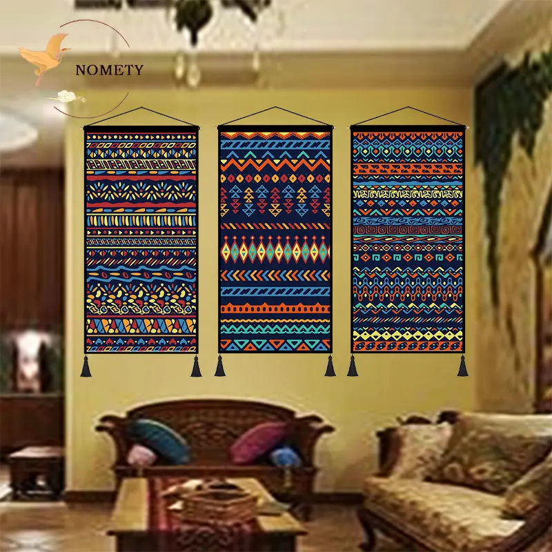 

Bohemian Pattern Hanging Cloth Living Room Wall Background Tapestry Home Stay Ethnic Style Decorative Cloth Art Hanging Painting