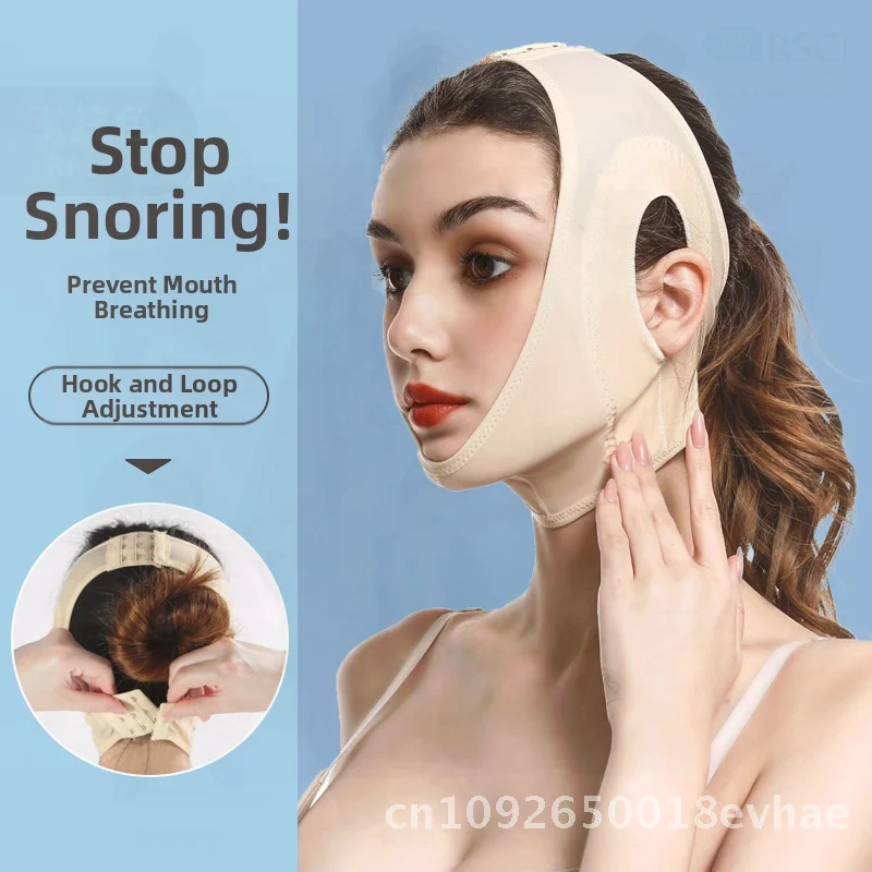 หน้ากากกระชับใบหน้าทรงวี ลดเหนียง แบบพับได้ - ขนาดเดียวใส่ได้ทุกคน หลายสี ไม่ใช้ไฟฟ้า