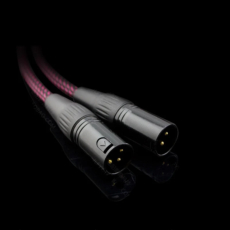 Canare-HiFi Audio Interconnect Signal Cable, Dual RCA para 2 XLR macho e fêmea, de alto desempenho, Mixer e microfone amplificador, 1 par