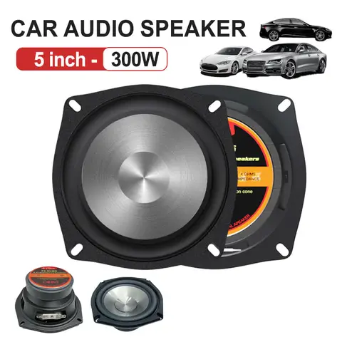 자동차 오디오 스피커, 최대 전력 600W, 전체 범위 주파수, 자동차 스피커, 자동차 스테레오, 1 세트, 5 인치, 2 개