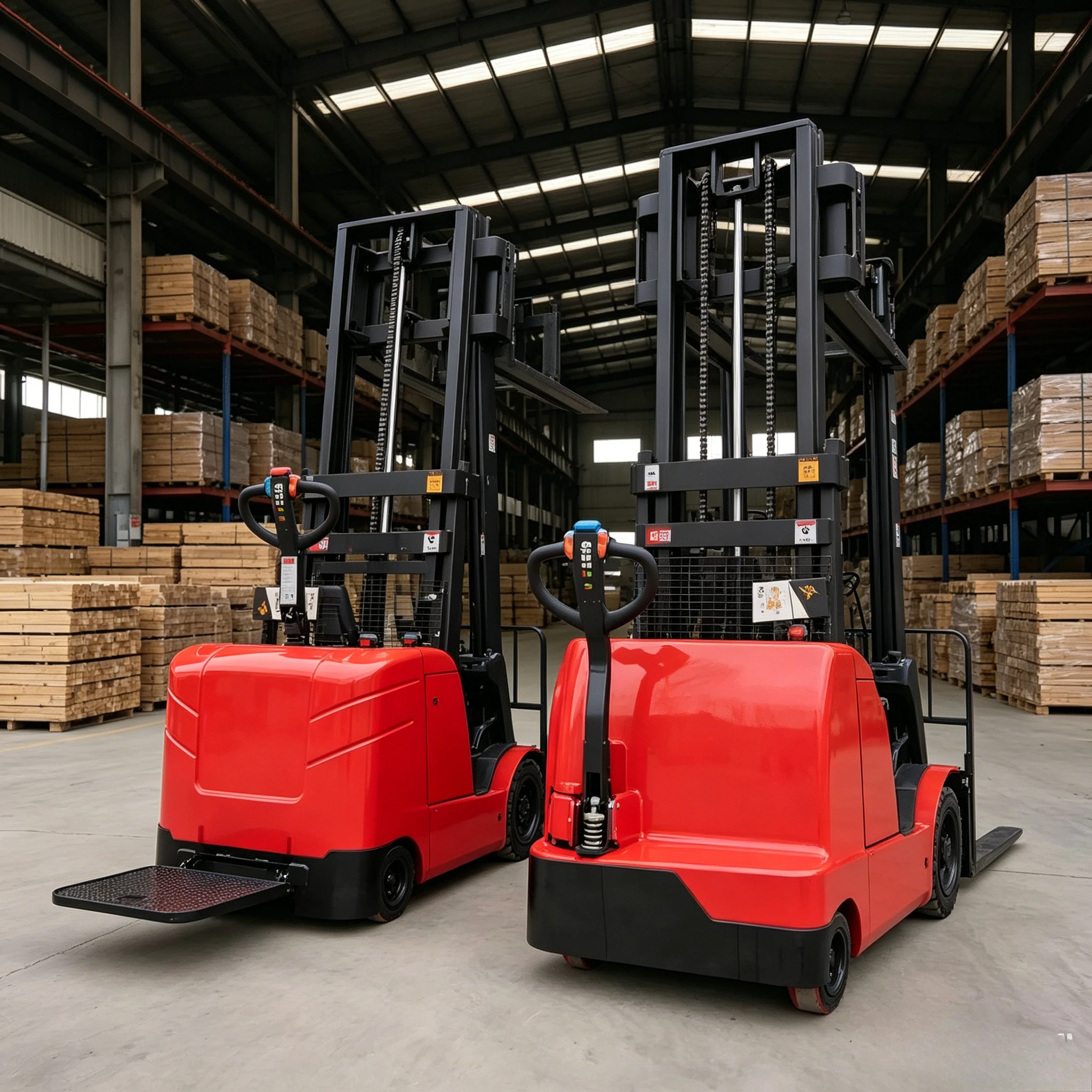 Apilador Eléctrico Personalizado de 1200 kg, 1.5 t, para Almacén, Apilador Eléctrico Completo con Horquillas, Noblelift