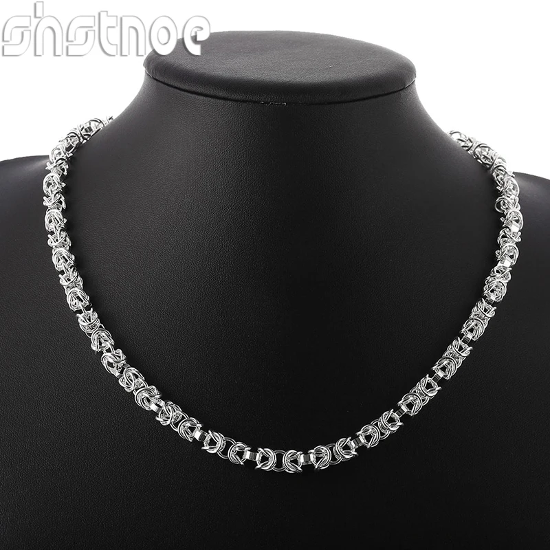 Retro Unisex Dragon Bone Chain 925 Sterling Silver Necklace For Men Women Anniversary Party Gift Fashion Charm Birthday Jewelry