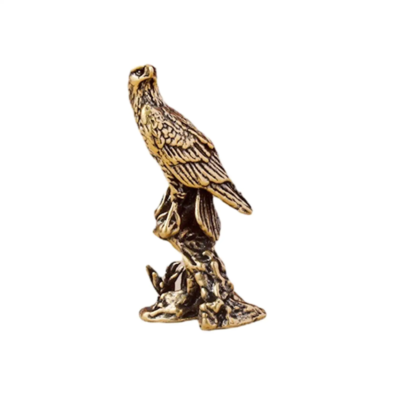 Brass Eagle Statue Statue Bird Desk Decor Courtyard Vintage Decorative Lawn Tabletop Lifelike Simulation Sculpture