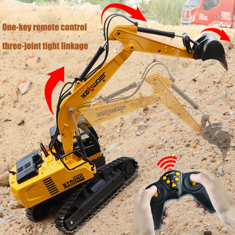 Huina 13510 R/C Excavator 9CH 1/24 Scale Remote Controlled Car Truck Rc Bucket Truck Engineering Car Toys Vehicle