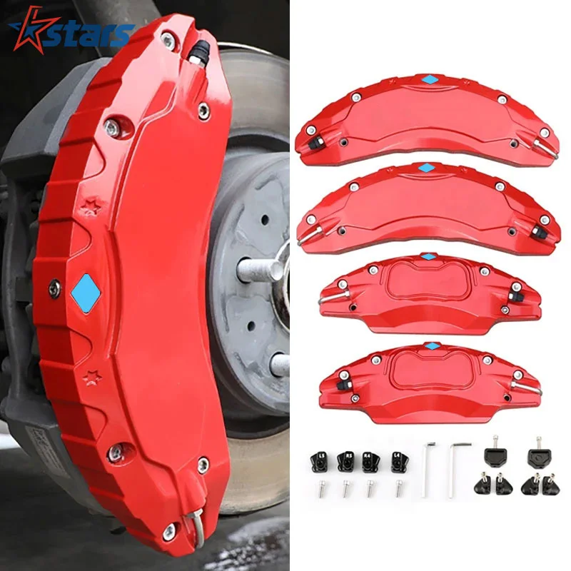 4PCS Brake Caliper Cover For Tesla Model 3 2018-2023 Aluminium Alloy With Stickers 12 Colors 18 19 Inch Car Accessories Red