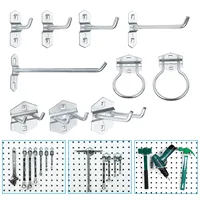 Wall-Mounted Hole Board Hook Hardware Tool Storage Rack Hanger Hook Kitchen Bathroom Garden Garage Organizer Hook Storage Tools