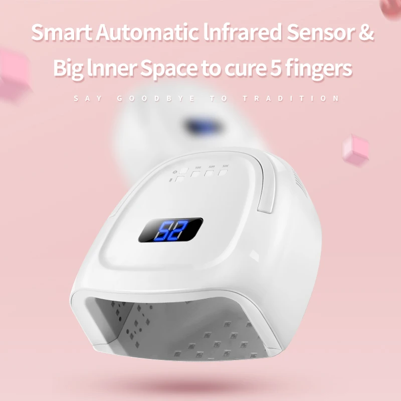 Professional Portable 60W S20 Led Wireless UV Nail Lamp Cordless Rechargeable Nail Dryer Machine Plastic Gel Polish