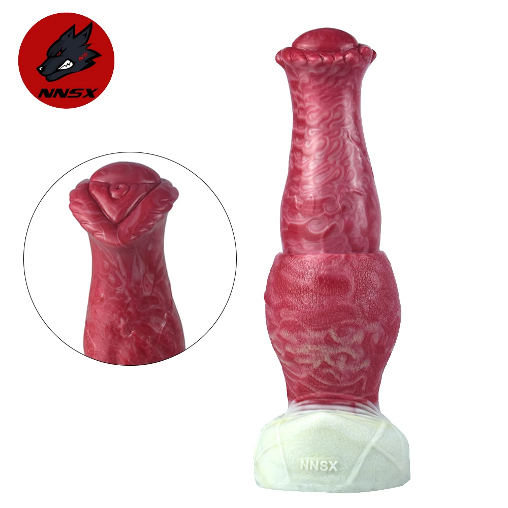 

NNSX Big Knot Gay Dildo With Suction Cup Petal Shape Cock Head G Spot Orgasm Horse Penis Plug Thick Anal Training Adult Sexy Toy