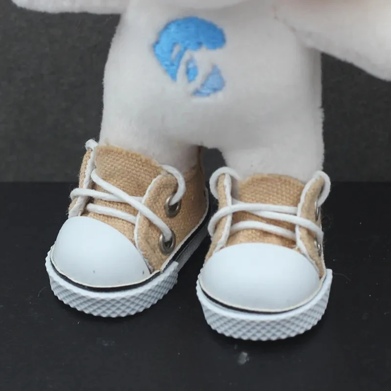 

1 Pair Doll Shoes 3.5cm Length Doll Canvas Shoes Mini Plimsolls Doll Sneakers High Top DIY Mini Casual Shoes BJD Doll Shoes