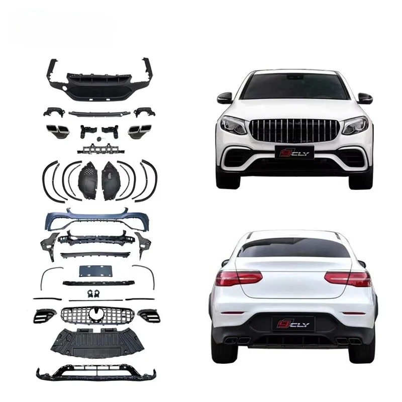 

C253 GLC63 Body Kit for 2016-2018 GLC Class X253 Coupe Upgrade GLC63 Bumper Grille Fender Flare Diffuser Exhaust Pipe