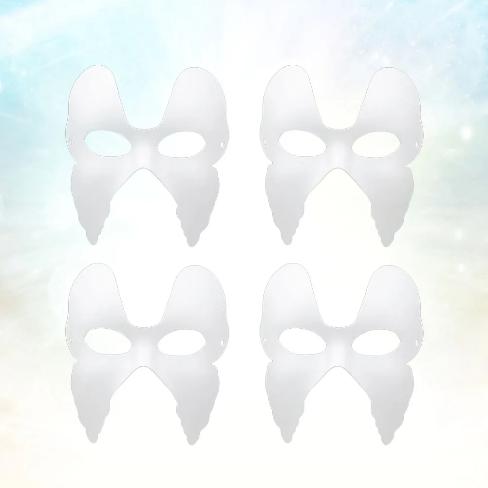 

8 Pcs Costume Party Blank Mask Halloween Paper Pulp White Masks Men and Women The