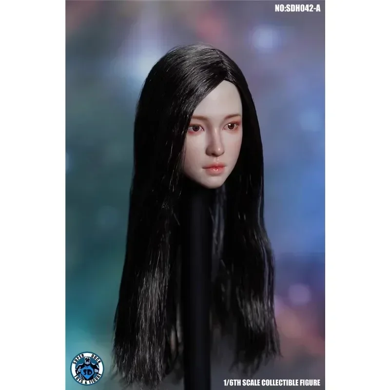 SUPER DUCK SDH042 Head Carving 1/6 Asian Beauty Girl Head Scuplt Model for 12