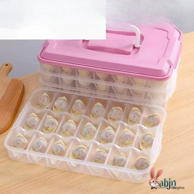 Thickened Food Grade  Dumpling Box Refrigerator Special Small Shaped Partitioned Dumpling Freezing Container