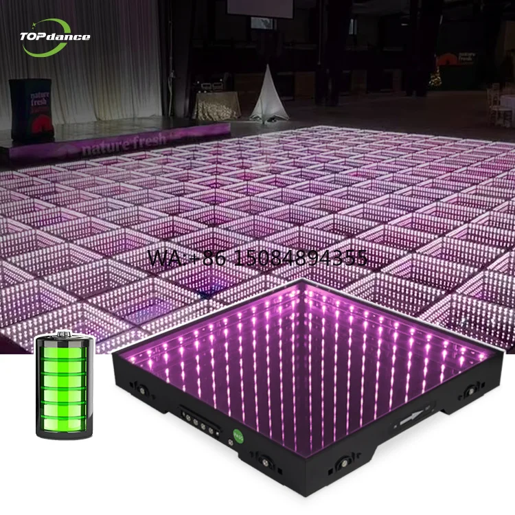 Outdoor Wedding Party Light up Tiles Magnetic Glass More Than 12 Hours of  Battery Runtime Panel Led 3d Dance Floor