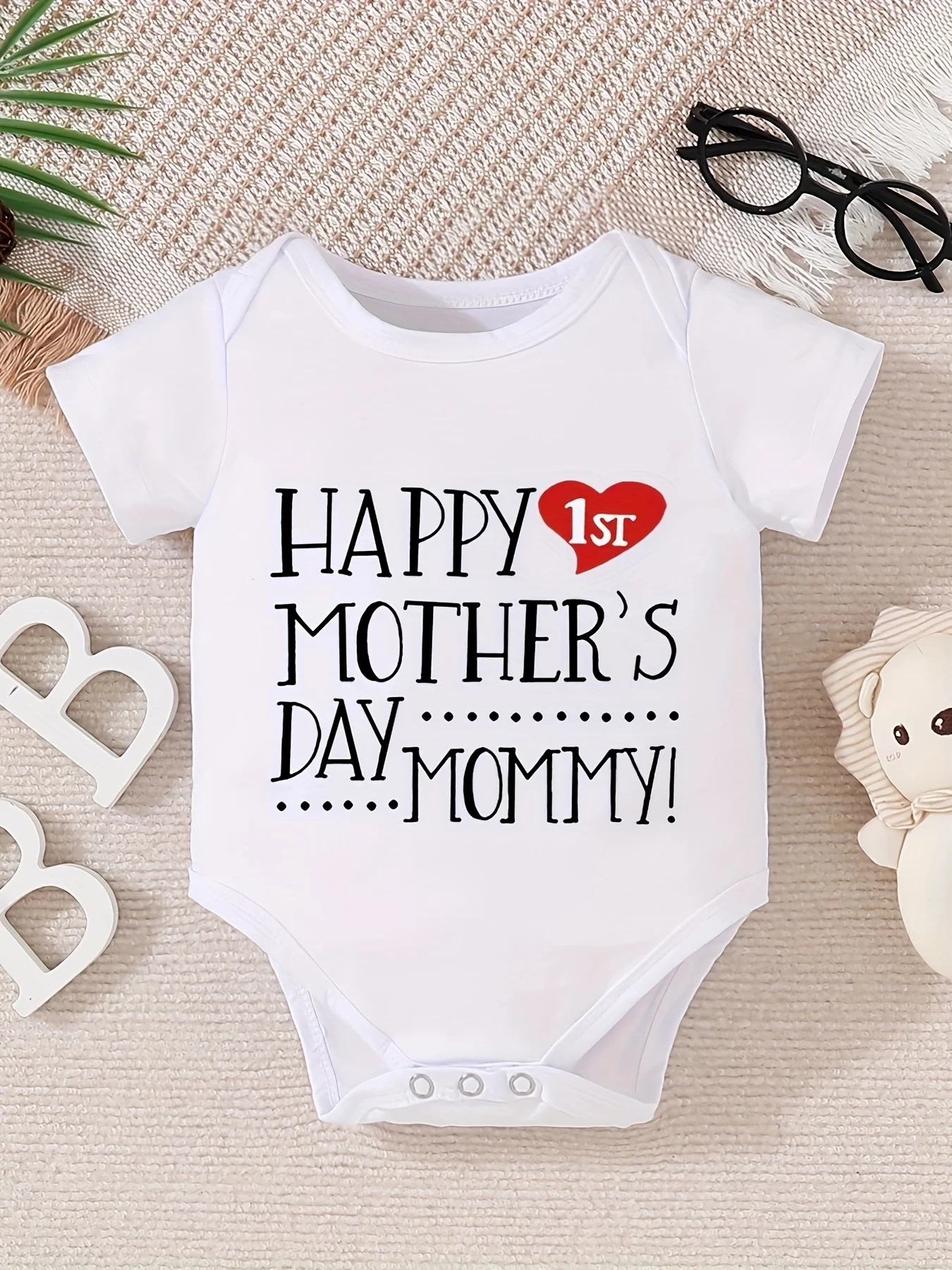 Mommy Newborn Romper Newborn Baby Boy Girl Summer Romper Bodysuit Happy First Mother S Day Mommy Outfit Clothes Set for Outdoor