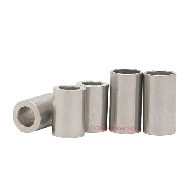 Inner Dia 8mm 304 Stainless Steel Bushing Washer Round Hollow Unthreaded Standoff Spacer Gasket Sleeve Length 2-40mm