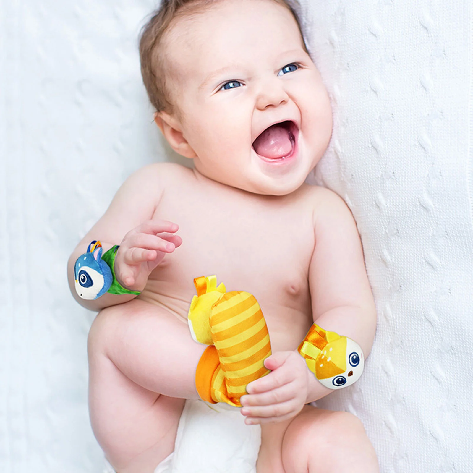 1 مجموعة الطفل المعصم خشخيشات الجوارب مع أجراس مشرق اللون الكرتون تصميم اليد التنسيق بين اليد العين الوليد القدم مكتشف اللعب هدية #5