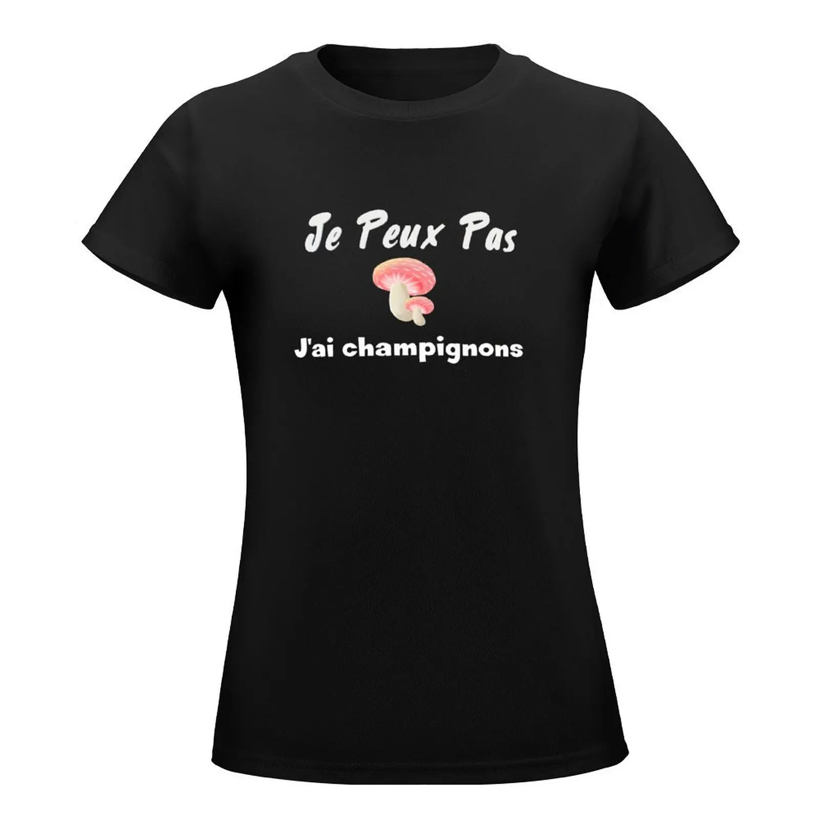 I can not I mushrooms T-Shirt female korean fashion Female clothing graphic t-shirts for Women