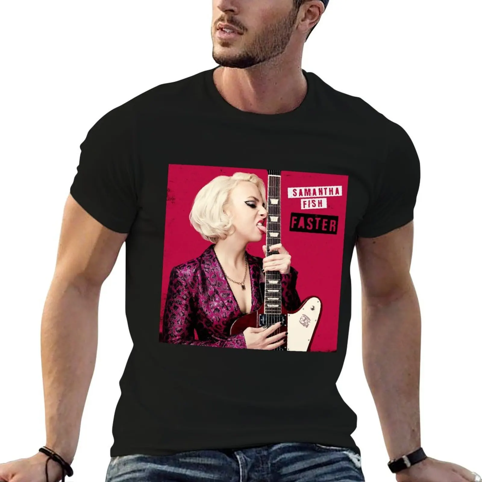 

Samantha Fish kedadean Faster T-Shirt mens graphic t shirts t shirt man cotton T-Shirt