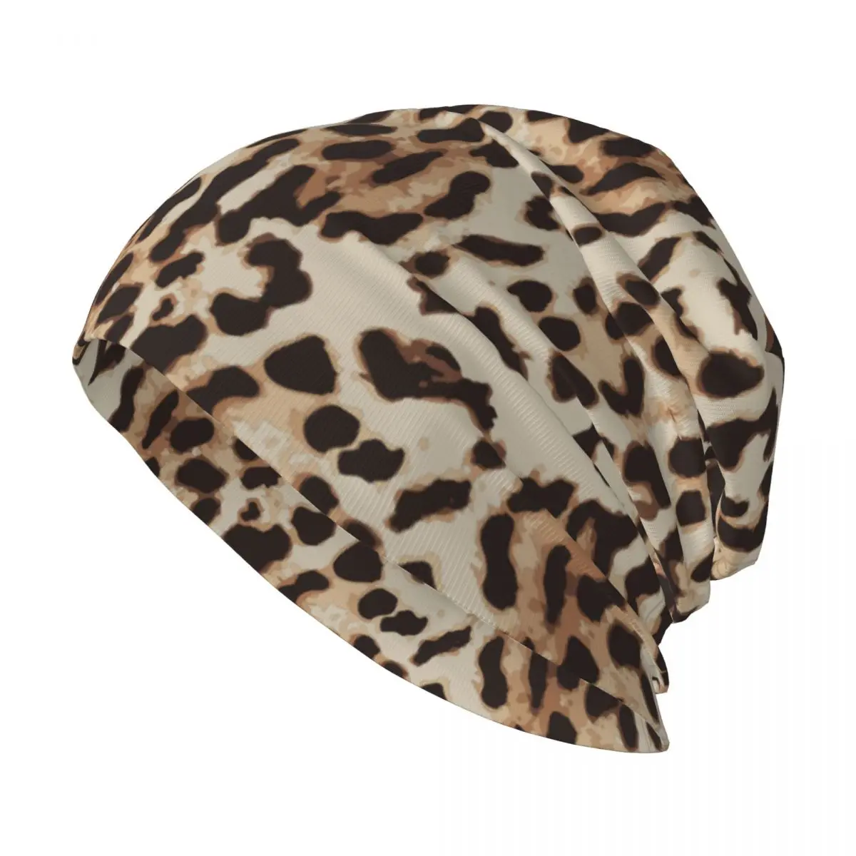 Leopard Light Yellow Warm Knitted Cap Fashion Bonnet Hat Autumn Winter Outdoor Beanies Hats for Men Women Adult