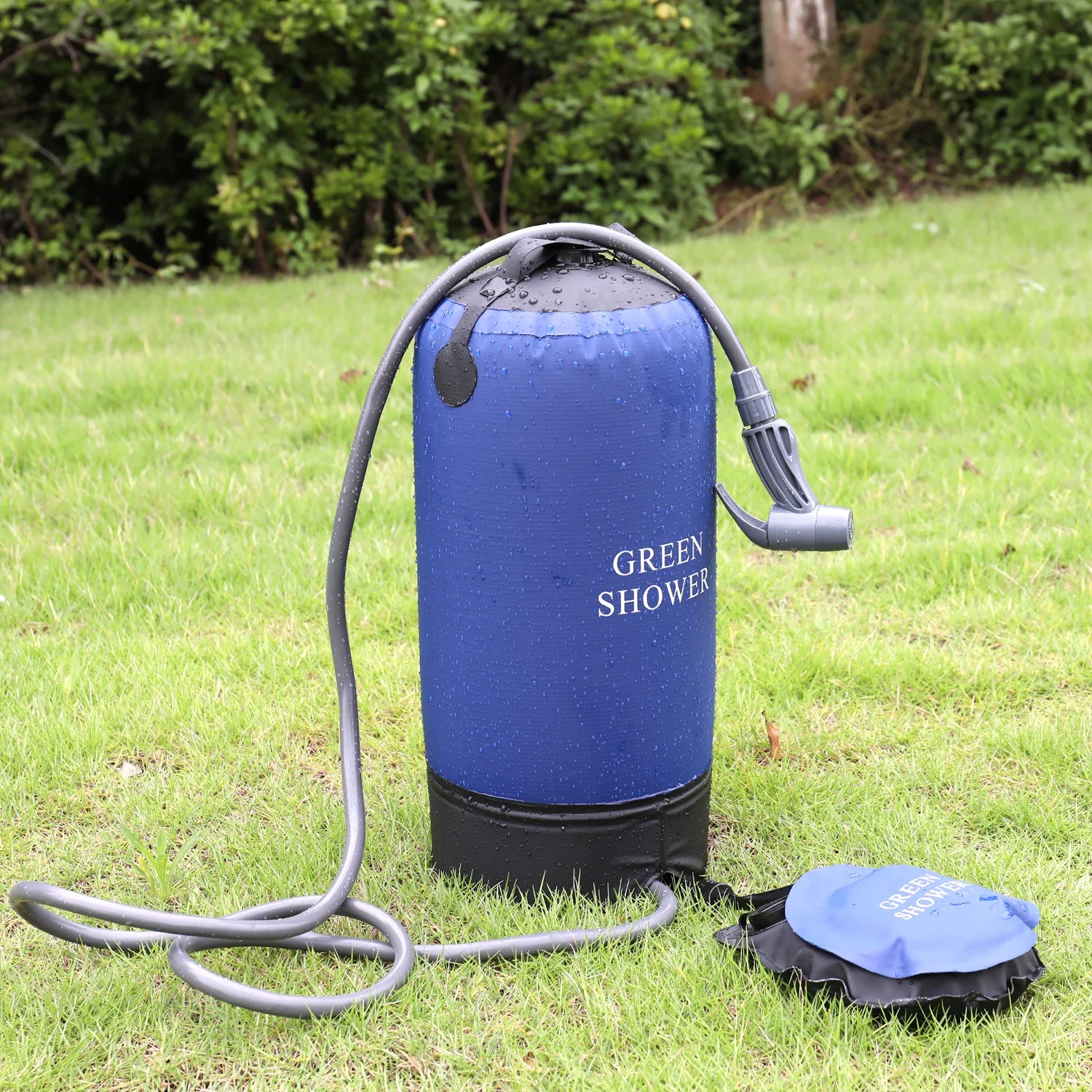 

Outdoor Inflatable Pressure Shower: PVC Water Bag with Foot Pump, Lightweight for Camping, Hiking & Beach Bathing